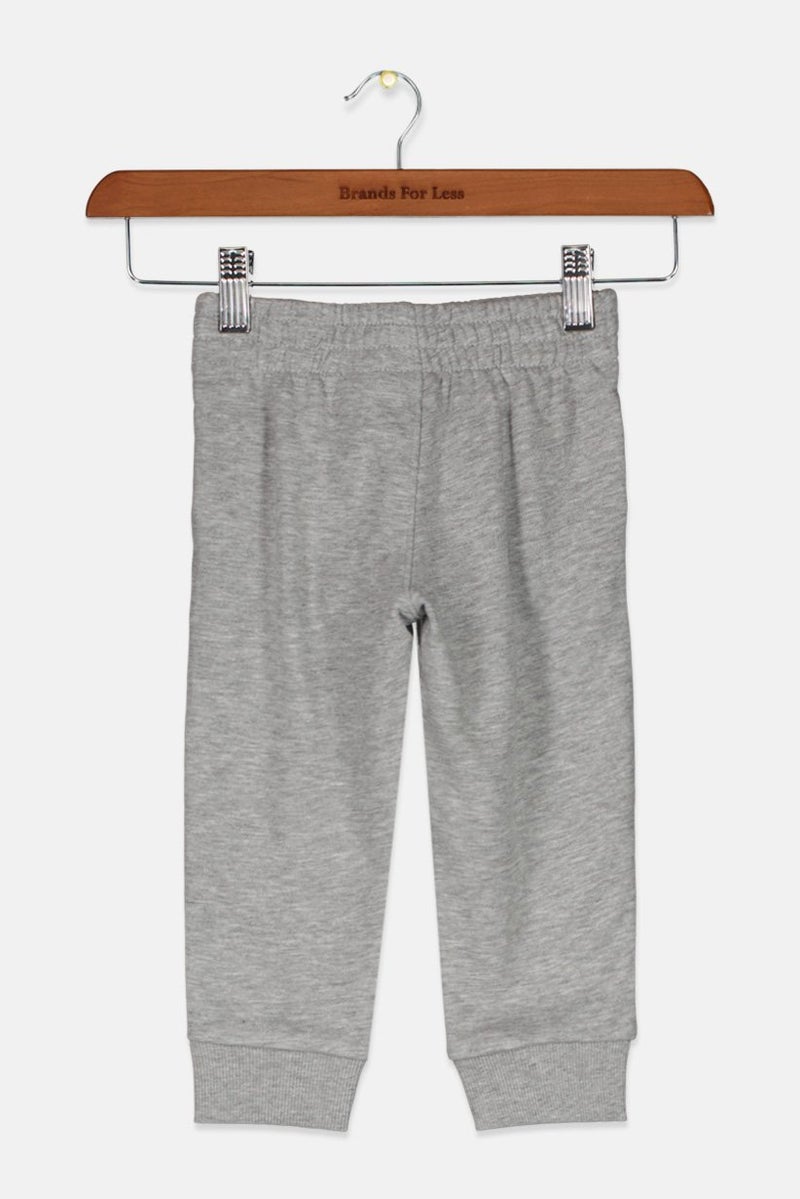 PUMA Kids Boy Graphic Jagger Pants, Light Heather Grey  - Image 2