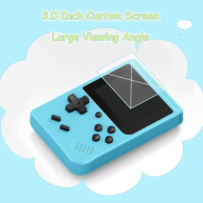RETRO HANDHELD GAMES CONSOLE, BUILT-IN 400 VIDEO GAMES, PORTABLE VIDEO GAMING PLAYER WITH 3.0 INCH IPS SCREEN AND RECHARGEABLE BATTERY - Image 2