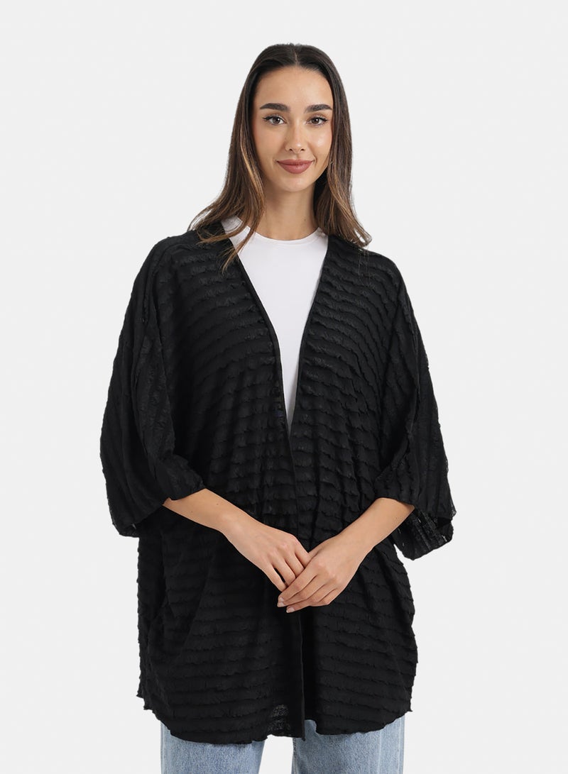 Carina Textured Ruffle Beach Kimono - Image 1