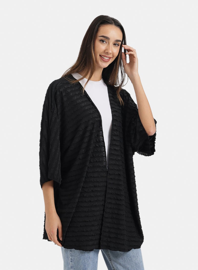 Carina Textured Ruffle Beach Kimono - Image 2
