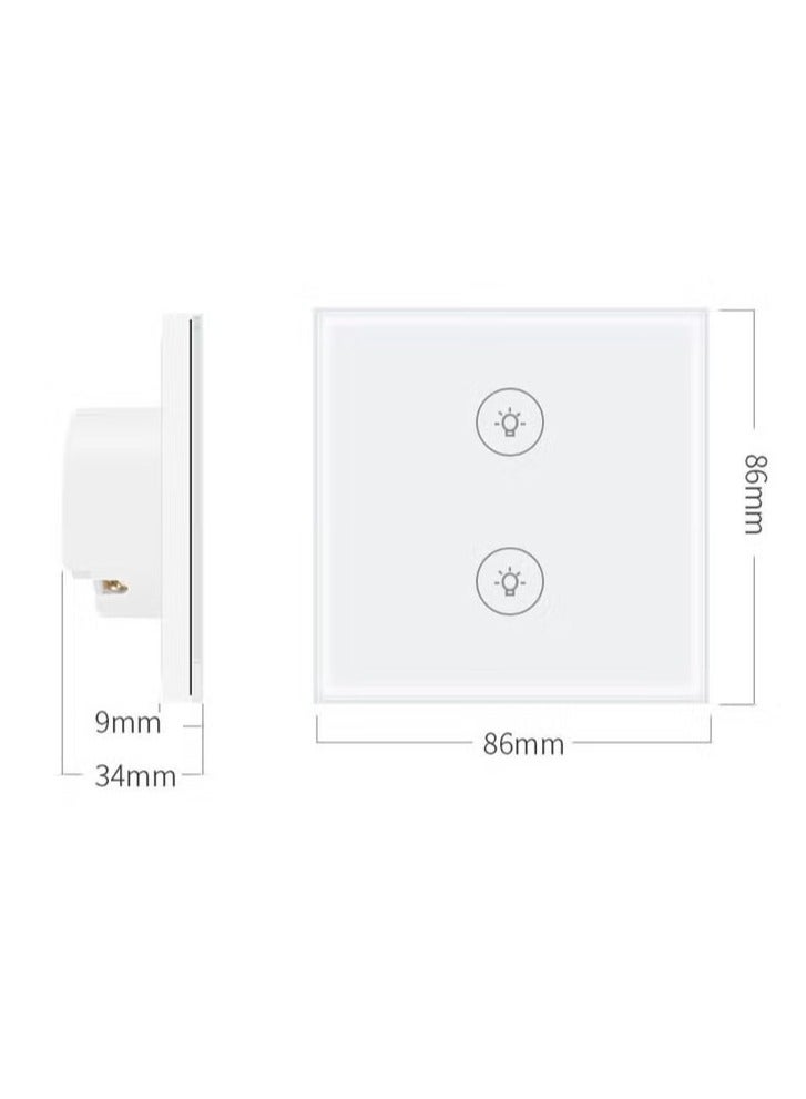 AROAQ WIFI Smart Switch, Durable And Reliable Smart Light Dimmer Switch, Wall Mounted Touchless Light Switch, Multi Control Smart Switch Control Compatible With  With Alexa Google Home  - Image 2