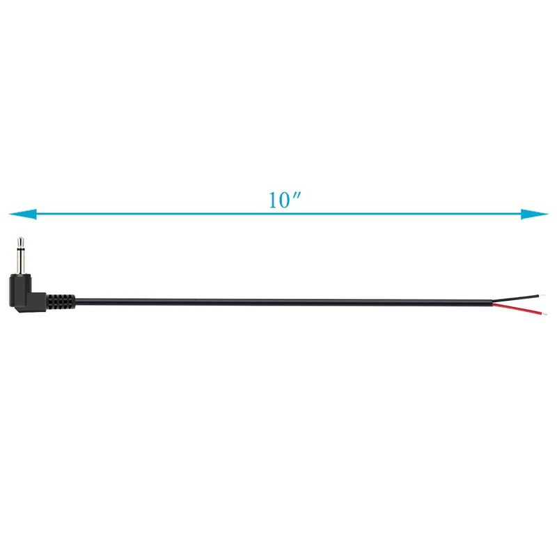 Fancasee 2-Pack 3.5mm 1/8" to Speaker Wire TS Mono Right Angle Male Plug to Bare Wire Pigtail 3.5mm Jack Connector Adapter Repair Audio Cable for Speaker, Trigger Cable - Image 4