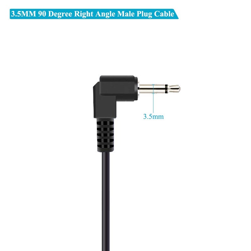 Fancasee 2-Pack 3.5mm 1/8" to Speaker Wire TS Mono Right Angle Male Plug to Bare Wire Pigtail 3.5mm Jack Connector Adapter Repair Audio Cable for Speaker, Trigger Cable - Image 3