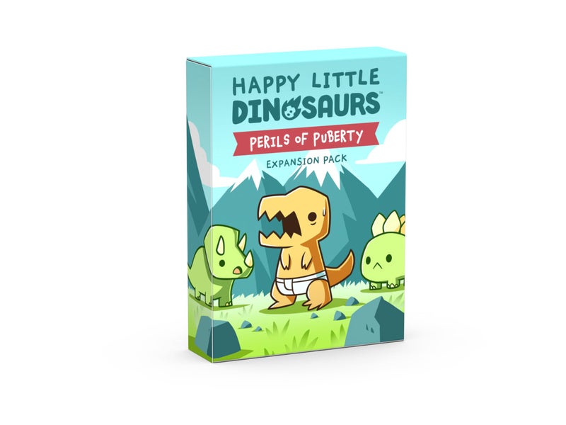 Unstable Games Happy Little Dinosaurs Perils of Puberty Expansion Card Game Great for Family Game Night - Image 2