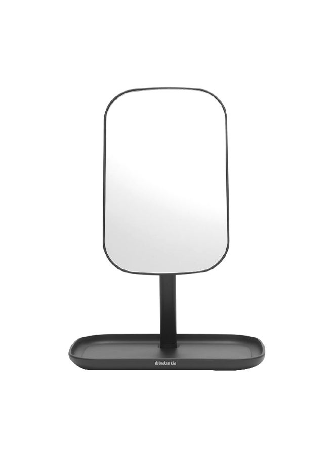 brabantia Anti-Slip Base Non-Scratching Mirror with Storage Tray Dark Grey 28.3 x 20 x 12.6 cm 280702  - Image 1