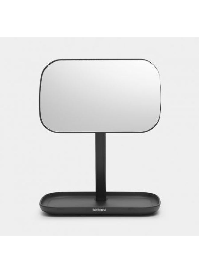 brabantia Anti-Slip Base Non-Scratching Mirror with Storage Tray Dark Grey 28.3 x 20 x 12.6 cm 280702  - Image 2