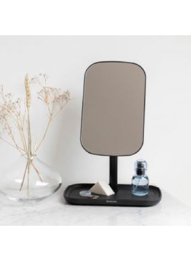 brabantia Anti-Slip Base Non-Scratching Mirror with Storage Tray Dark Grey 28.3 x 20 x 12.6 cm 280702  - Image 5