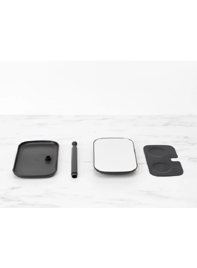 brabantia Anti-Slip Base Non-Scratching Mirror with Storage Tray Dark Grey 28.3 x 20 x 12.6 cm 280702