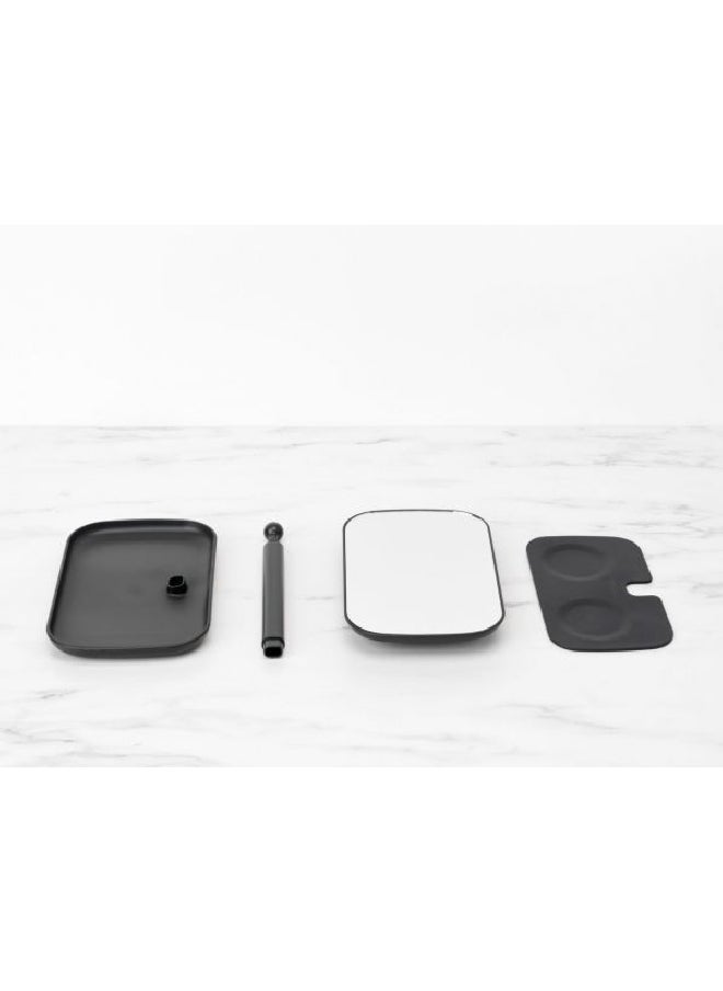 brabantia Anti-Slip Base Non-Scratching Mirror with Storage Tray Dark Grey 28.3 x 20 x 12.6 cm 280702  - Image 4