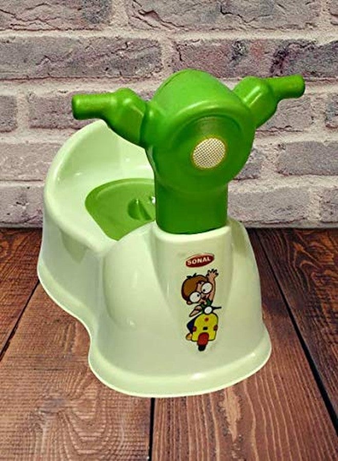 aaKaR Sonal - Baby Scooty - Baby Toilet Trainer Potty Seat with Removable Tray, Lid Cover (Green) - Image 4