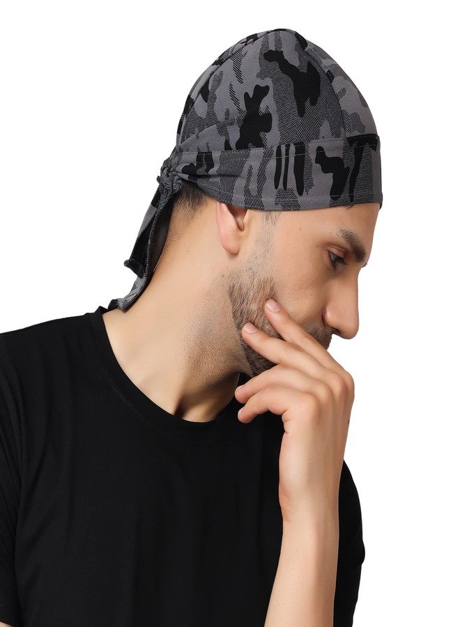 قبعة باروبكار بتصميم عسكري وقبعة عادية، قبعة رأس، قبعة صوفية، قبعة تبريد، قبعة ركوب الدراجات، قبعة باندانا للرجال والنساء (لون الجيش) - Image 3