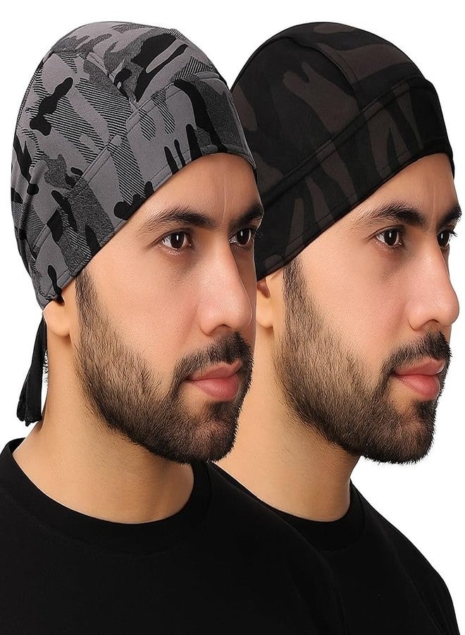 قبعة باروبكار بتصميم عسكري وقبعة عادية، قبعة رأس، قبعة صوفية، قبعة تبريد، قبعة ركوب الدراجات، قبعة باندانا للرجال والنساء (لون الجيش) - Image 1