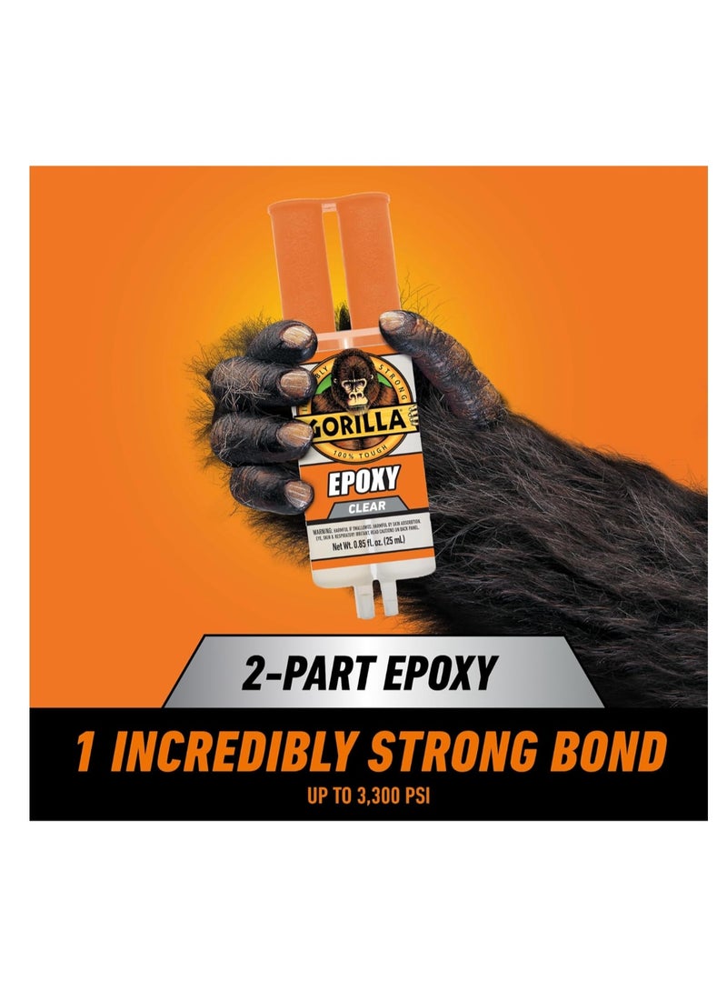 غراء إيبوكسي غوريلا ثنائي المكونات، 0.85 أونصة، شفاف - Image 2
