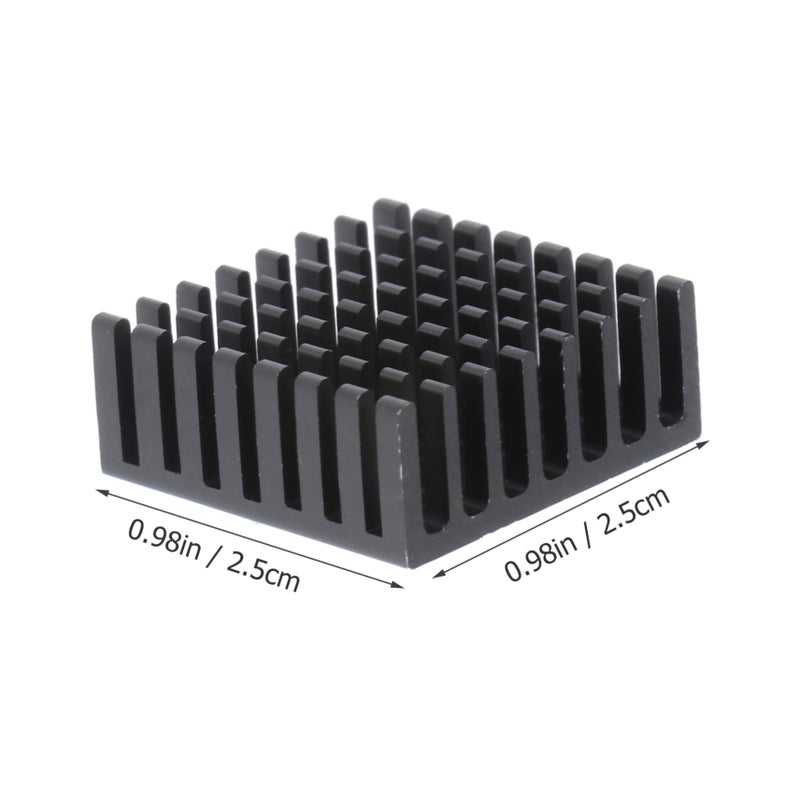 مشتت حراري من الألومنيوم مقاس 25x25x10مم 10 قطع لتبريد الإلكترونيات، مشع حراري فعال للتوصيل الحراري - Image 3