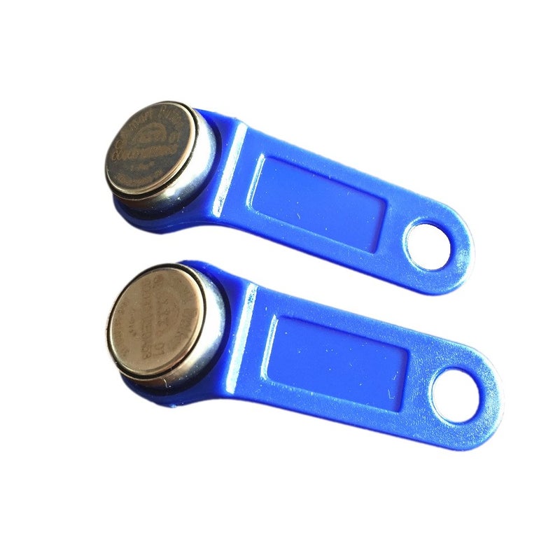 YARONGTECH 10pcs/lot DS1990A F5 Blue Handle Read-only iButton I-Button Non Magnetic TM Card Electronic Key IB Tags - Image 2