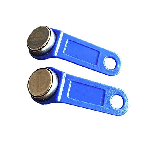 YARONGTECH 10pcs/lot DS1990A F5 Blue Handle Read-only iButton I-Button Non Magnetic TM Card Electronic Key IB Tags - Image 1