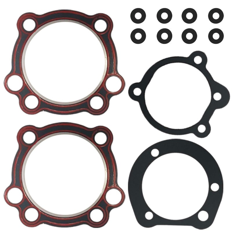 BIGLKNM Top End Gasket Kit Compatible with Harley-Davidson EVO Big Twin 80ci 1340CC Dyna Low Rider Super Glide Wide Glide Tour Glide Softail FXST 1984-1998 - Image 3