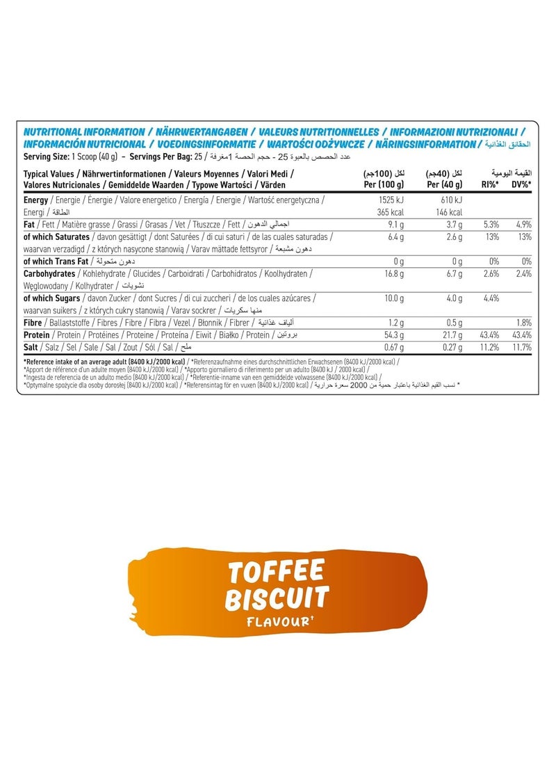 Applied Nutrition Protein Cookie Dough, 22g Protein, High Protein Dessert, Toffee Biscuit, 25 Servings - Image 4