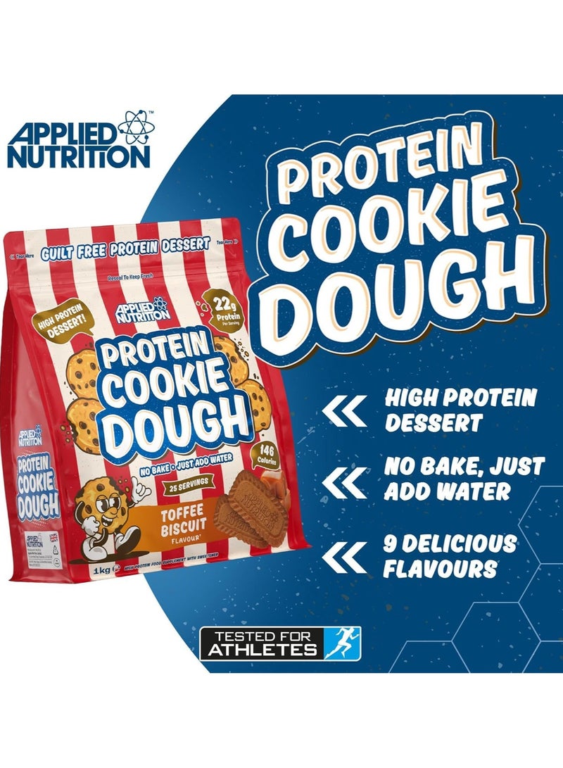 Applied Nutrition Protein Cookie Dough, 22g Protein, High Protein Dessert, Toffee Biscuit, 25 Servings - Image 5