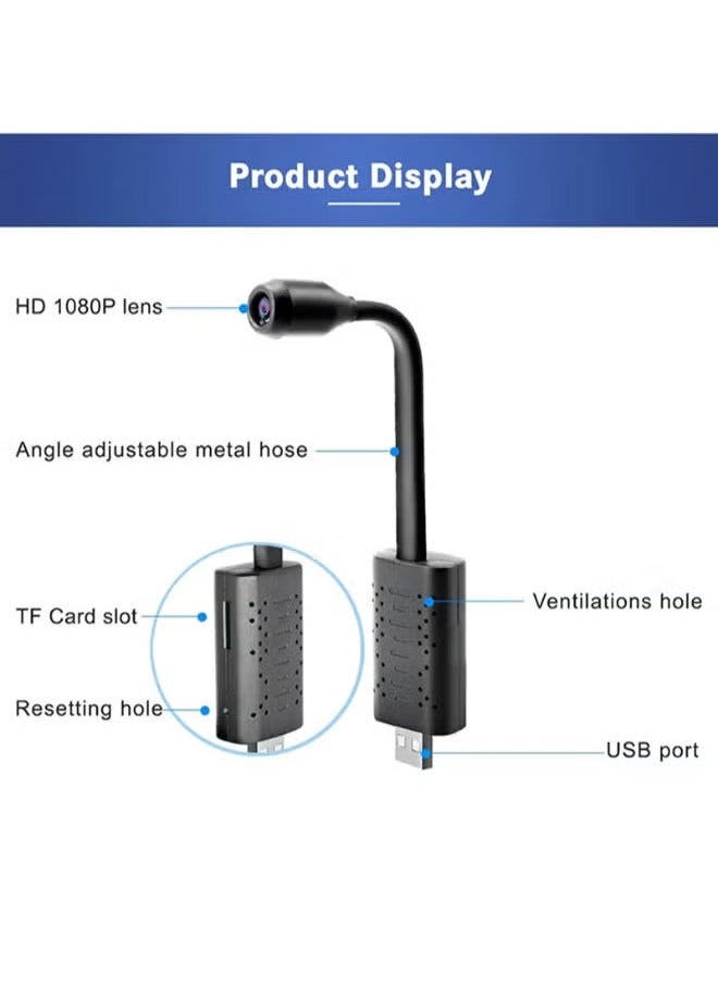 Generic Full HD 4K 1080P USB Wifi Mini Camera WiFi Camera Wireless USB Plug Small Security Camera 1080P HD Motion Detection Monitor for Home Office Indoor  - Image 2