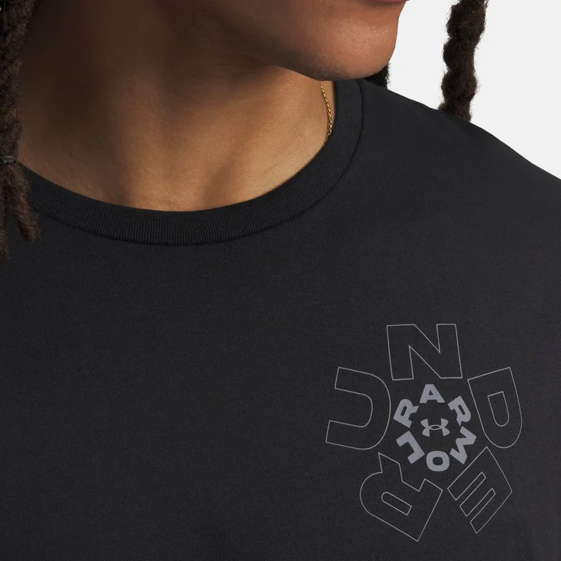 Under Armour Black Men's Radial Wordmark T-Shirt for Men | Best Price UAE
