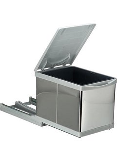 Railed Chrome Single Bucket 16 lt Waste Bin