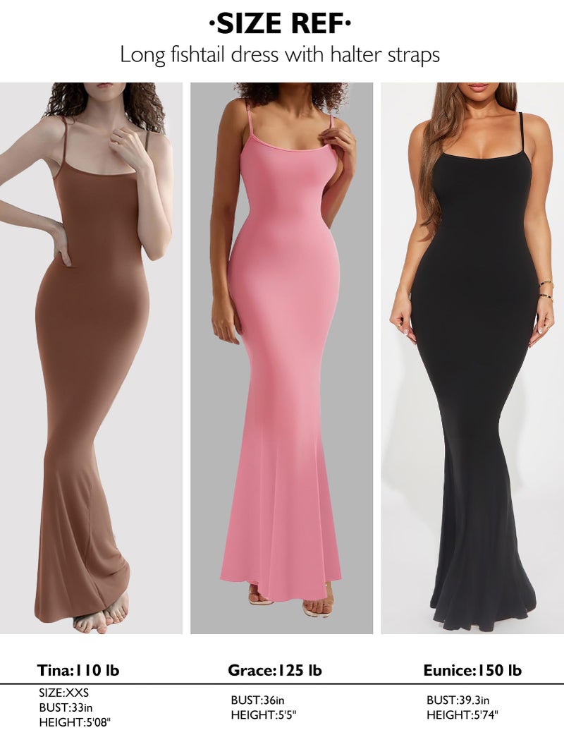 Buauty Womens Summer Dress Bodycon Maxi Dress Sleeveless Casual Long Dresses 2025 Spaghetti Strap Slip Elegant Evening Party Black - Image 5