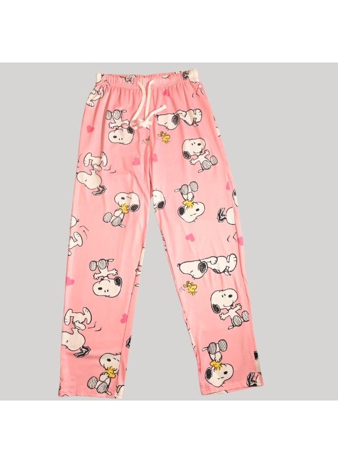 Peanuts PEANUT WOMENS SHORT SLEEVE PAJAMA SETS , SILKY POLYESTER  - Image 3