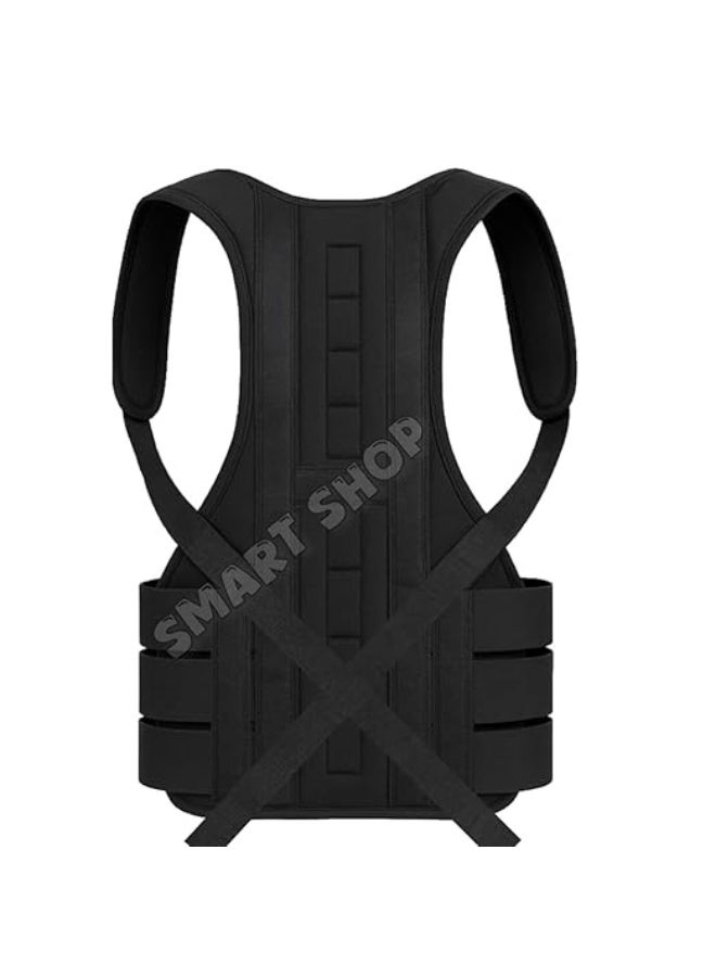 Vertical Full Back Support Belt & Posture Corrector – High-Quality Ergonomic Design with 12 Reinforcement Braces – Comprehensive Spine & Shoulder Support for Men, Women, and Kids. - Image 2