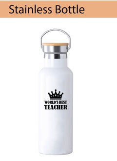 PRINTSHOP4ME Teacher's Day Pack of 3 Combo Pack - Stainless Steel Bamboo Cap Flask Bottle 600ml, Cotton Bag and Mousepad - Teacher's Day Gift Set - Gift for World Teachers Day  - Image 3