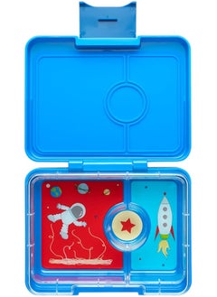 Yumbox Yumbox Surf Blue Snack Box with Rocket Tray - 3-Compartment Bento 6.7x5.1x1.8 | Kid-Friendly | Healthy Snacks | BPA-Free & Easy Clean  - Image 1