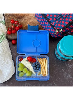 Yumbox Yumbox Surf Blue Snack Box with Rocket Tray - 3-Compartment Bento 6.7x5.1x1.8 | Kid-Friendly | Healthy Snacks | BPA-Free & Easy Clean  - Image 3