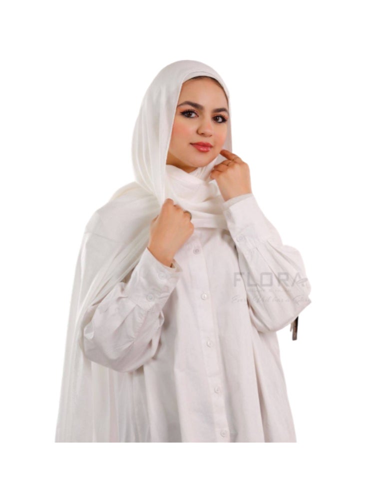 Generic Plain Modal Shawl 100% Cotton | Size 2 m x 75 cm | Soft and light material for veiled women - Multiple colors  - Image 2