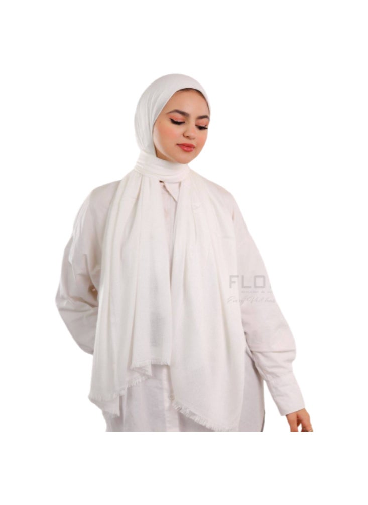 Generic Plain Modal Shawl 100% Cotton | Size 2 m x 75 cm | Soft and light material for veiled women - Multiple colors  - Image 1