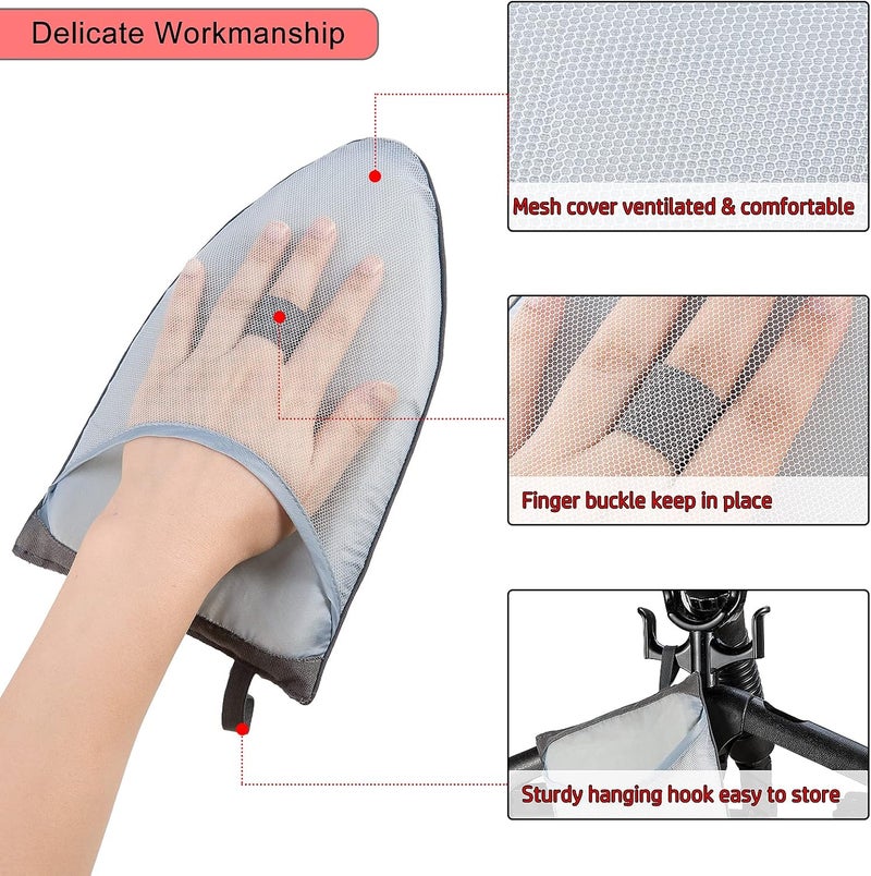 CINPIUK Garment Steamer Ironing Gloves Anti Steam Glove Heat Resistant Garment Steamer Mitt, Garment Steam Accessories for Clothes，2Pcs - Image 3