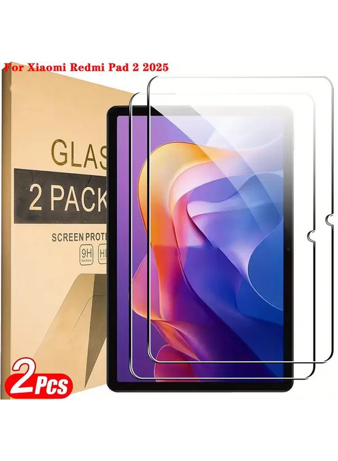 Redmi Pad 2 11 Inch 2025 Tempered Glass Screen Protector 2 Pack Clear Protective Film - Image 1
