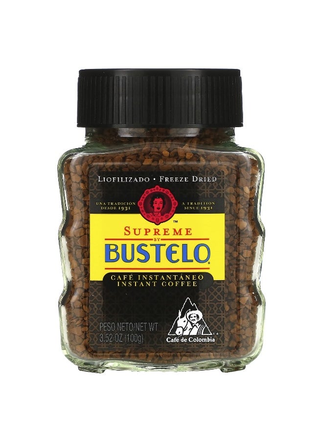 Café Bustelo Café Bustelo, Supreme by Bustelo, Instant Coffee, Freeze Dried, 3.52 oz (100 g)  - Image 1