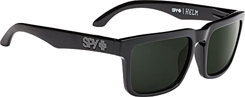 Spy Optic Helm Black-Happy Gray Green Square Sunglasses, 57 mm - Image 3