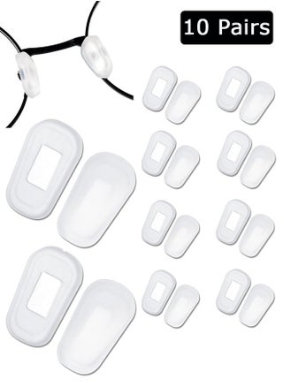 10 Pairs Eyeglass Nose Pads, Anti Slip Slip-On Silicone Nose Pads, Eyewear Protective Covers (White) - pzsku/ZB35A3A2A74AC078F8B70Z/45/1746209484/e5df01a7-3e7e-44c2-892b-9c0ac31c85c8