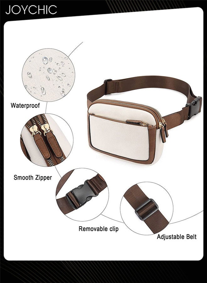 Joychic حقائب حزام عبر الجسم للنساء من الجلد الصناعي مقاومة للماء ومقاومة للاهتراء، حقيبة خصر، حقائب عبر الجسم للسفر والمشي والجري - Image 4