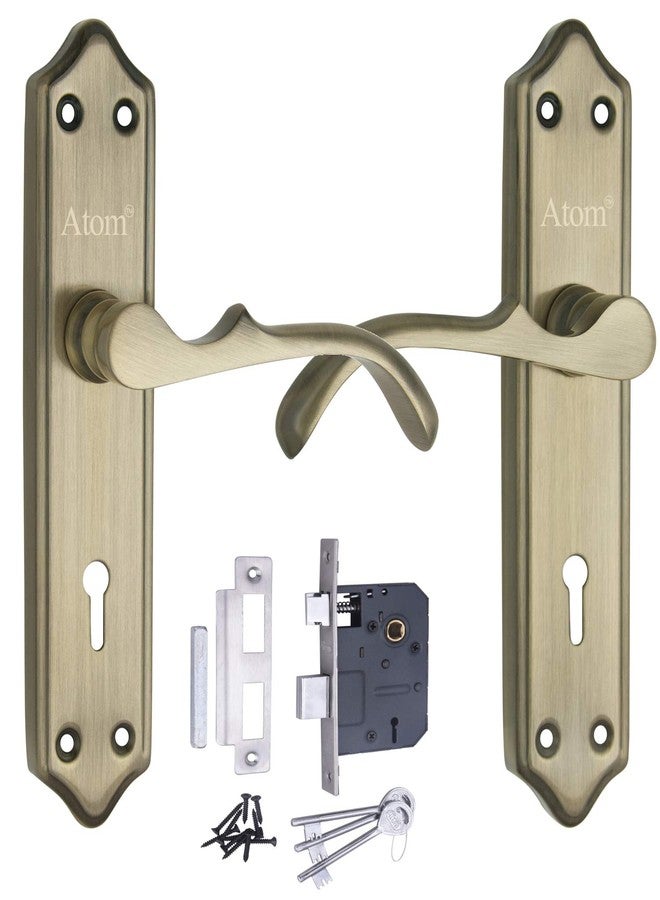Atom Heavy Duty Mortise Door Lock for Bedroom, Living Room, Main Door, Brass Antique Finish | 3 Keys | 6 Lever Double Stage Lockset for House Hotel Office(MERCURYSSKY) - Image 1