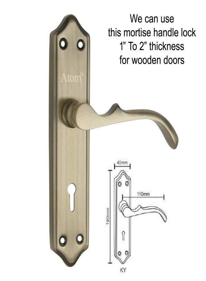 Atom Heavy Duty Mortise Door Lock for Bedroom, Living Room, Main Door, Brass Antique Finish | 3 Keys | 6 Lever Double Stage Lockset for House Hotel Office(MERCURYSSKY) - Image 3