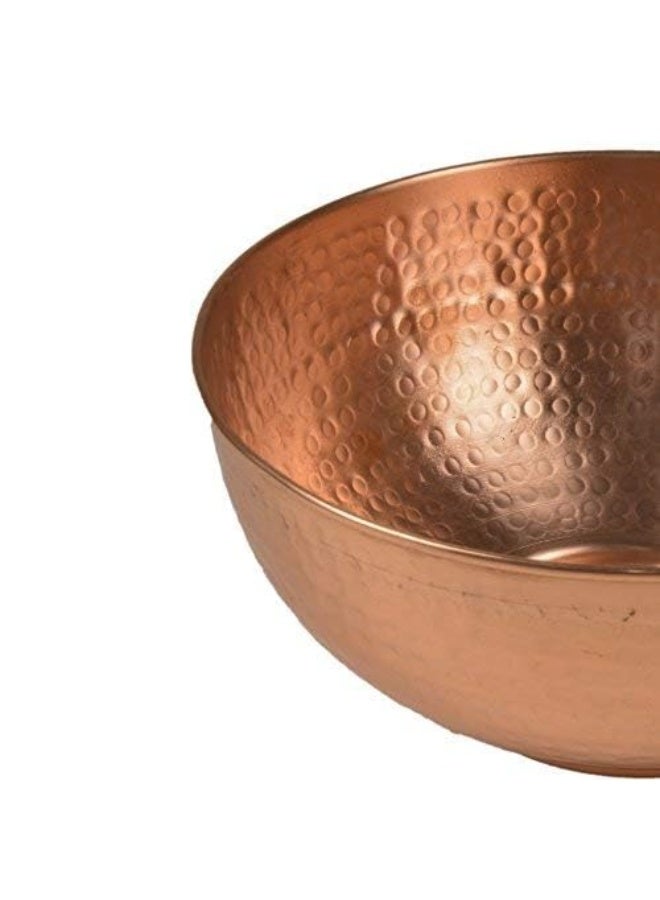 GoCraft Pure Copper Mixing Bowl with Hammered Finish for Salad, Egg Beating, Decorative & Kitchen Serving Purposes - 7.5" (Medium) - Image 3