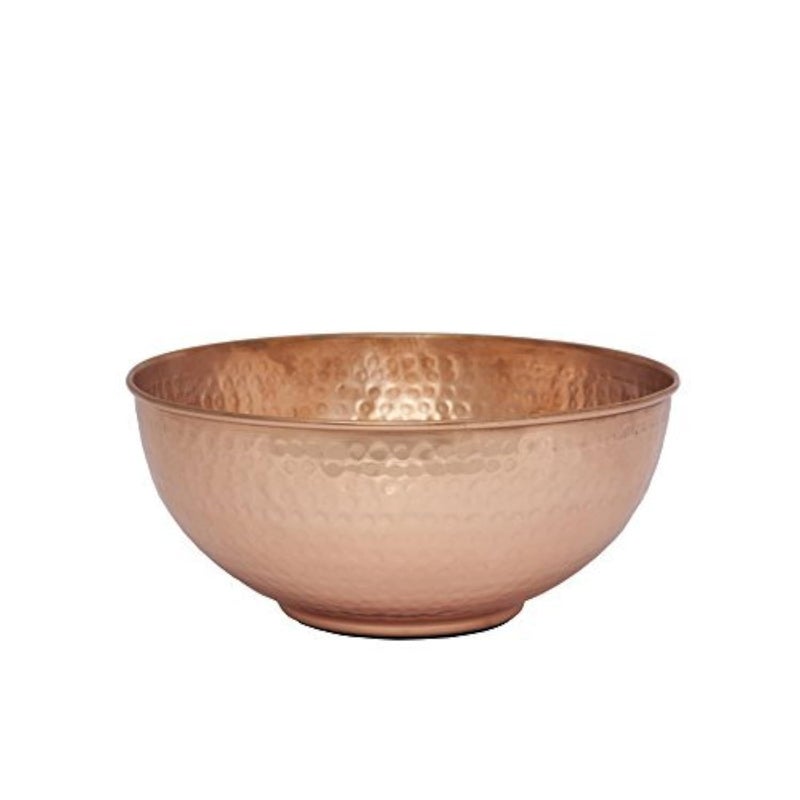 GoCraft Pure Copper Mixing Bowl with Hammered Finish for Salad, Egg Beating, Decorative & Kitchen Serving Purposes - 7.5" (Medium) - Image 1