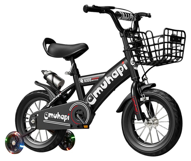 MaBaby 12-20 Inch Kids Bike High Carbon Steel Kids' Bike Children's Bicycle For 2-14 Years Old Girls And Boys With Flashing Training Wheels With Basket Adjustable Seat Water Bottle Can Be Placed at the Tail Sensitive Brakes Safe and Stable - Image 1
