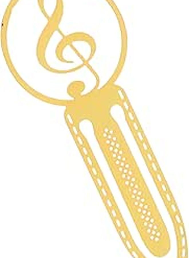 Hollow Treble Clef Design Metal Musical Note Bookmark for Music Teachers School Supplies - Image 1