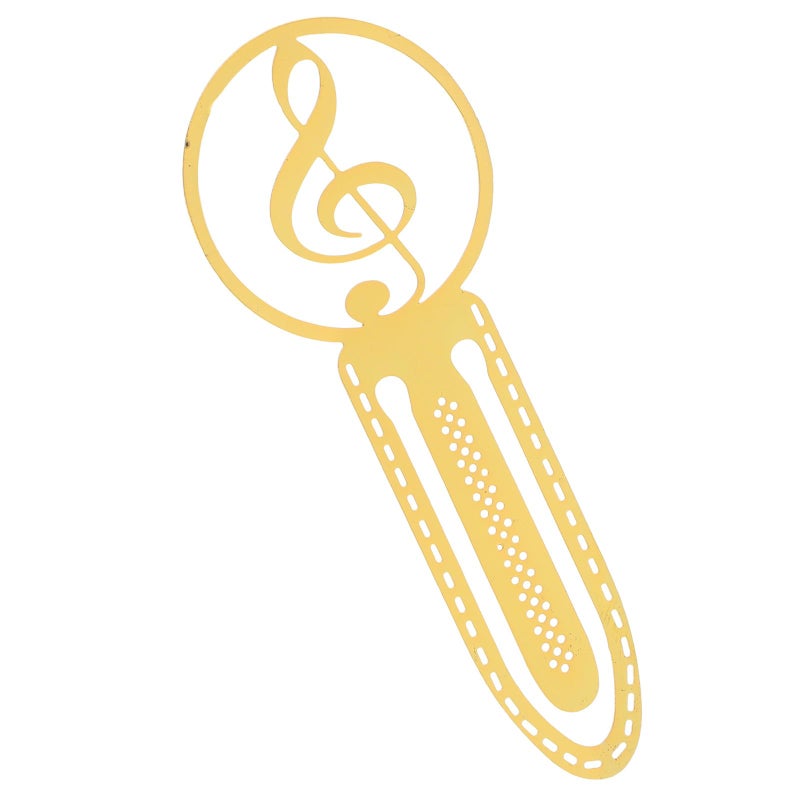 Hollow Treble Clef Design Metal Musical Note Bookmark for Music Teachers School Supplies - Image 2