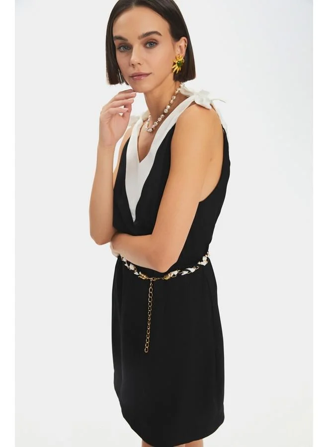 JUNE Contrast Trim Dress