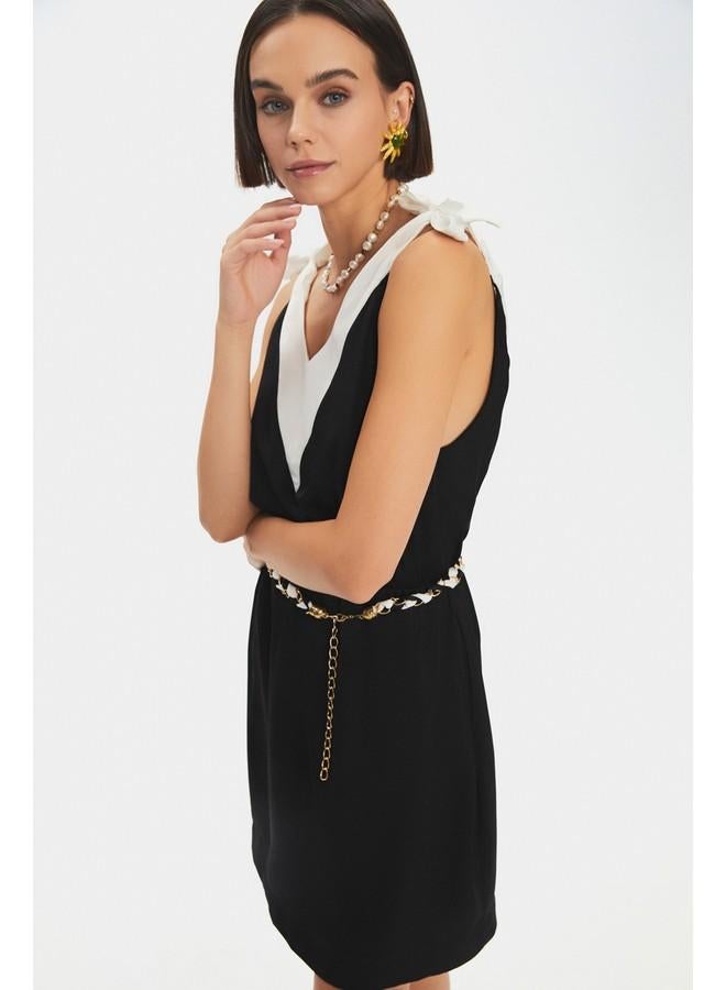 JUNE Contrast Trim Dress - Image 4