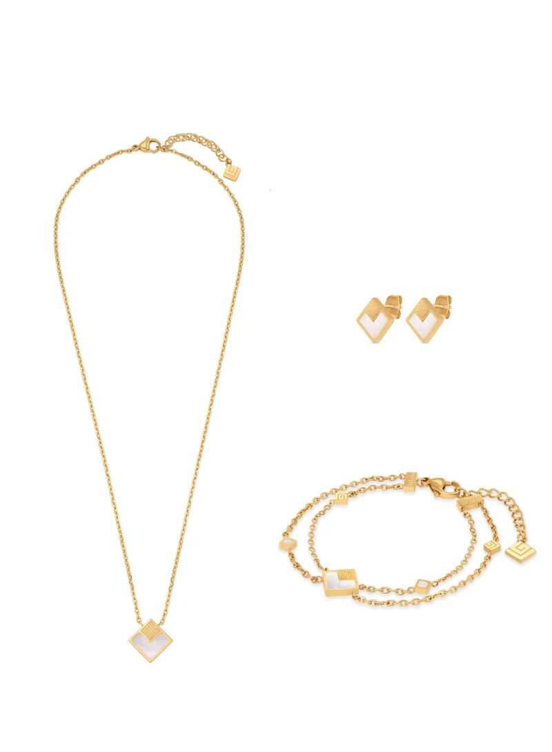 غاي لاروش Lea Womens Jewelry Set – Necklace, Earrings & Bracelet